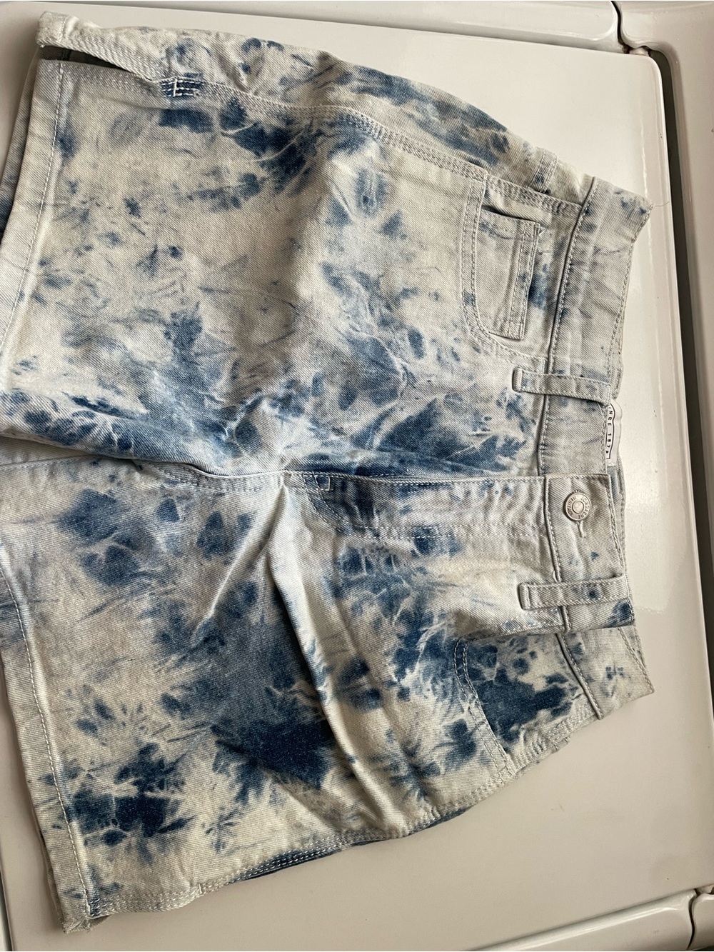 Jordache Light Blue and White tie dye Denim Shorts